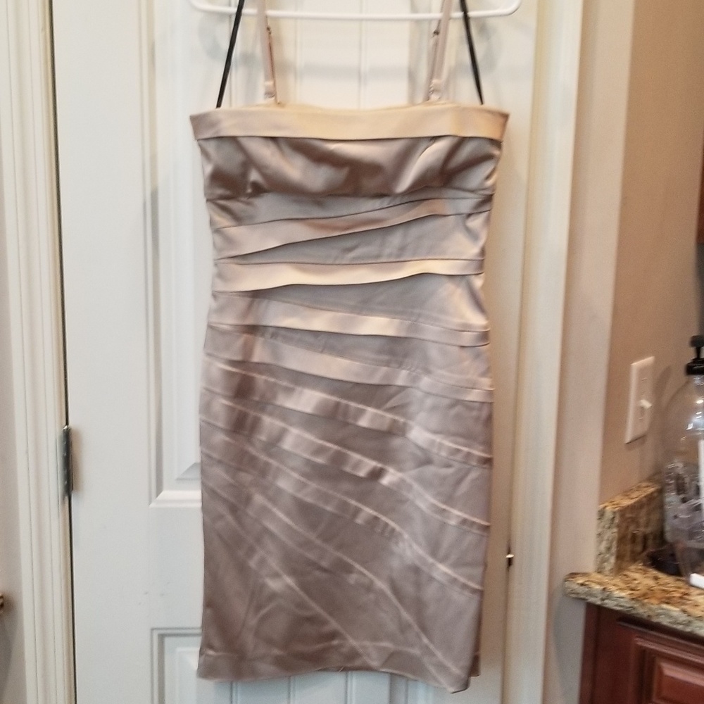 Calvin Klein Tan Taupe Cocktail Dress Sz 2